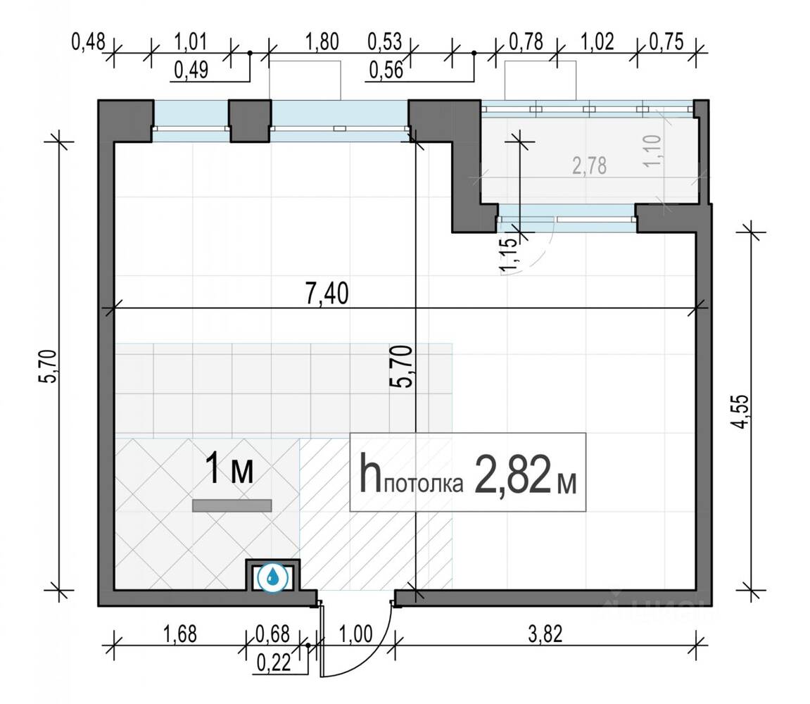 1-комн. квартира, 37,4 м², в ЖК «Новое Пушкино»