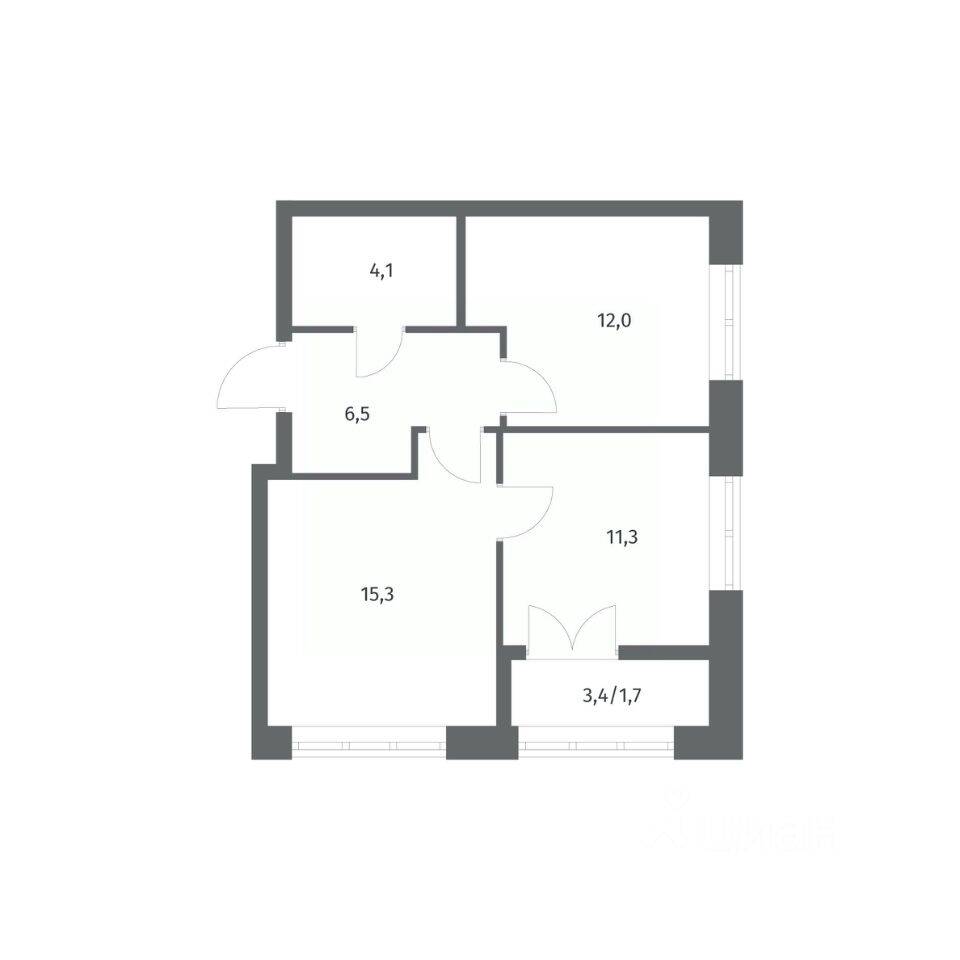 2-комн. квартира, 50,9 м², в ЖК NEWПИТЕР