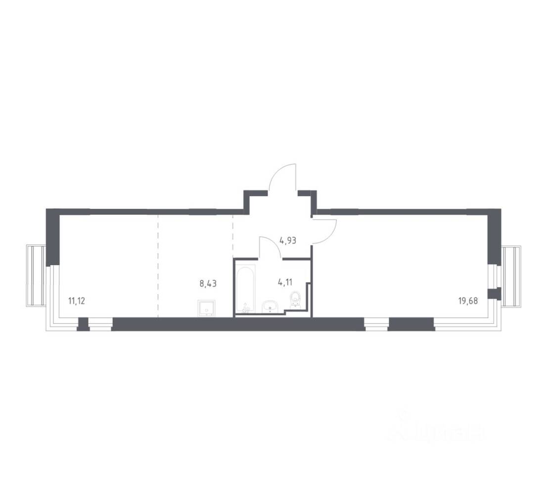 1-комн. квартира, 47,4 м², в ЖК Рублевский Квартал