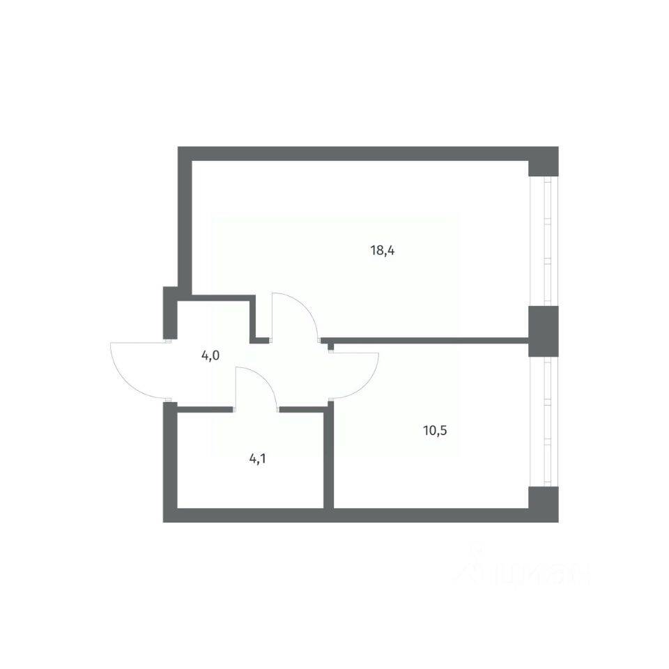 1-комн. квартира, 37,03 м², в ЖК NEWПИТЕР
