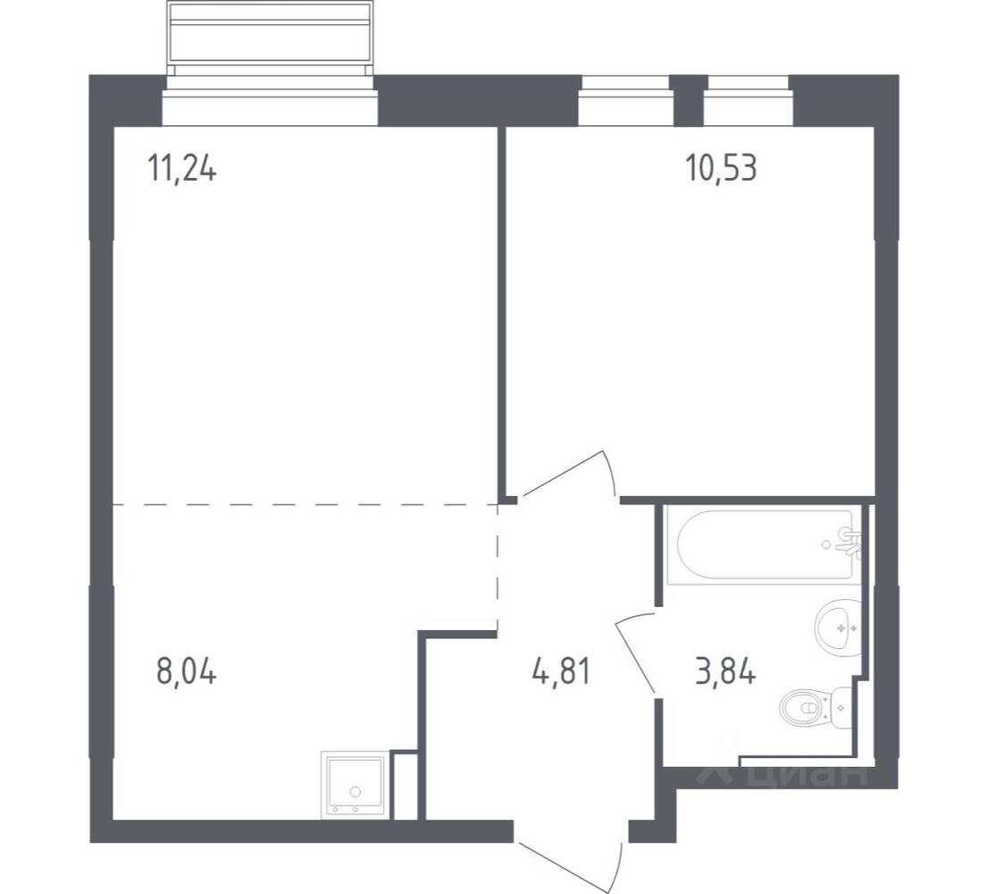 1-комн. квартира, 38,46 м², в ЖК Рублевский Квартал