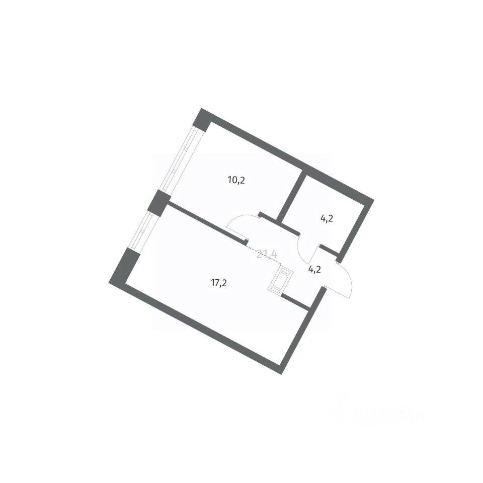 1-комн. квартира, 35,86 м², в ЖК NEWПИТЕР