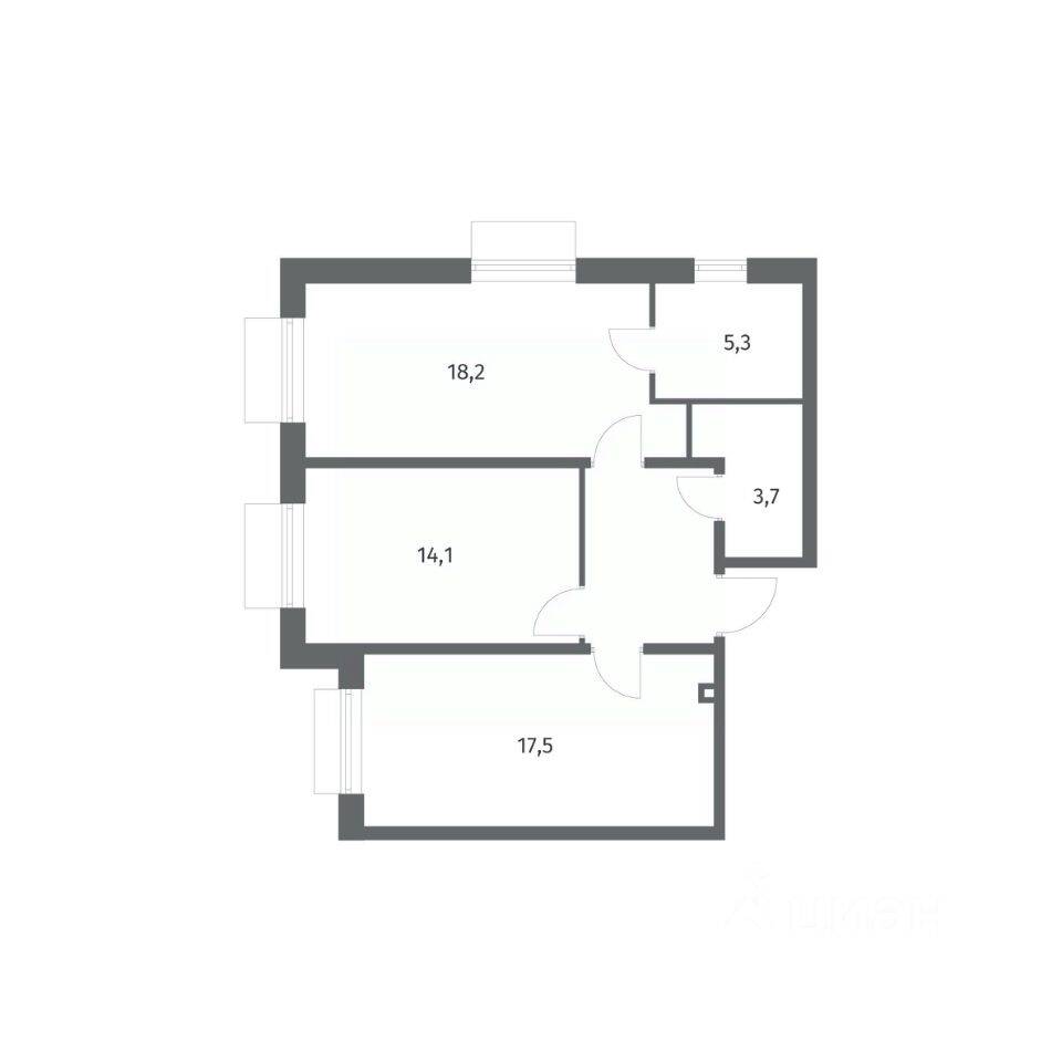 2-комн. квартира, 65,6 м², в ЖК Парусная 1