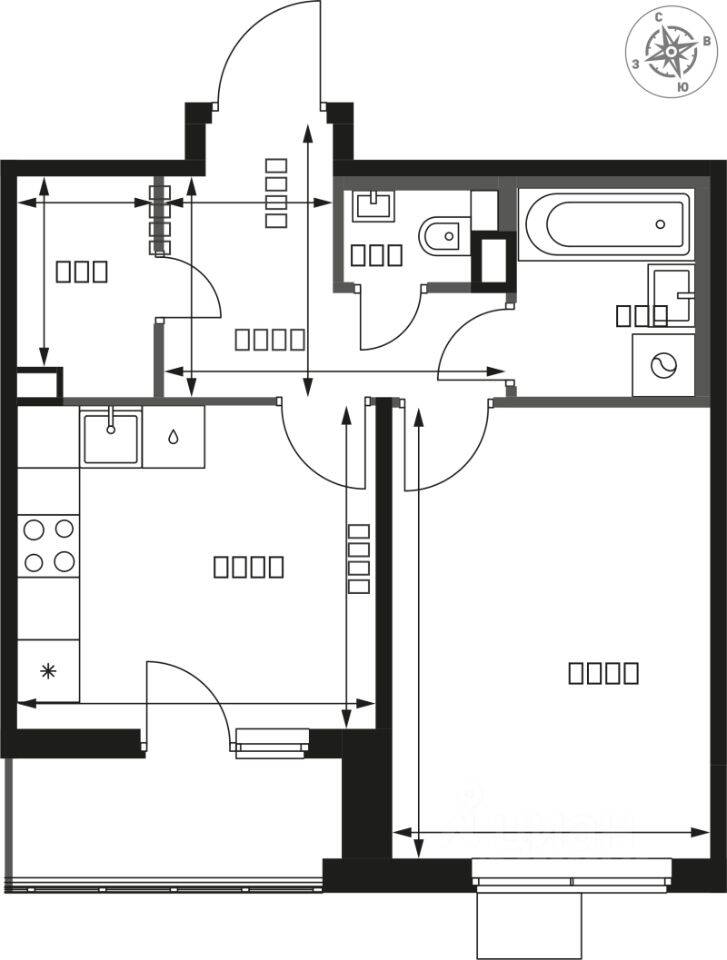 1-комн. квартира, 38,5 м², в ЖК 1-й Химкинский