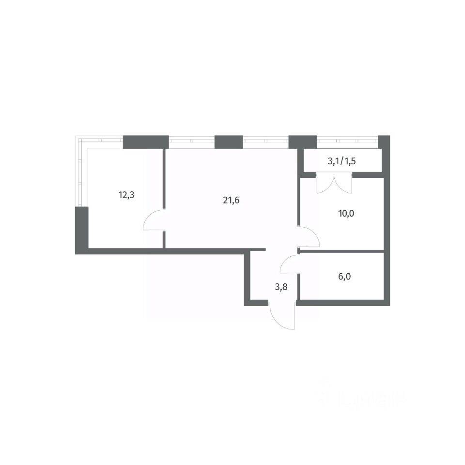 2-комн. квартира, 55,17 м², в ЖК NEWПИТЕР