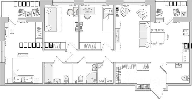 3-комн. квартира, 95,48 м², в ЖК ЦДС «Dreamline»