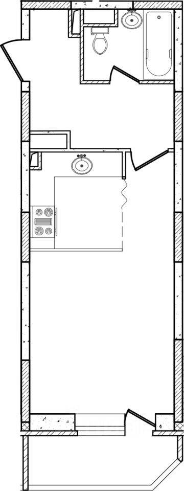 Планировка 1 комнатной квартиры, 31.9 м², в «Шепчинки»