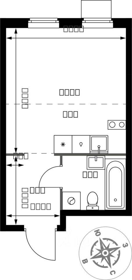Квартира-студия, 24,7 м², в ЖК 1-й Химкинский
