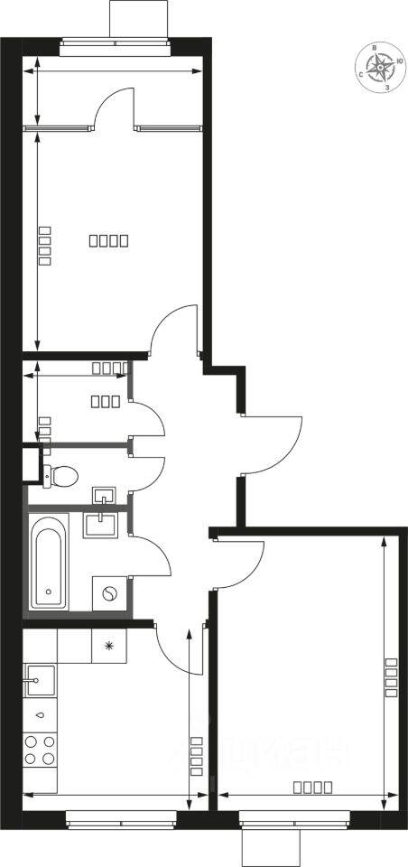 2-комн. квартира, 55 м², в ЖК 1-й Химкинский
