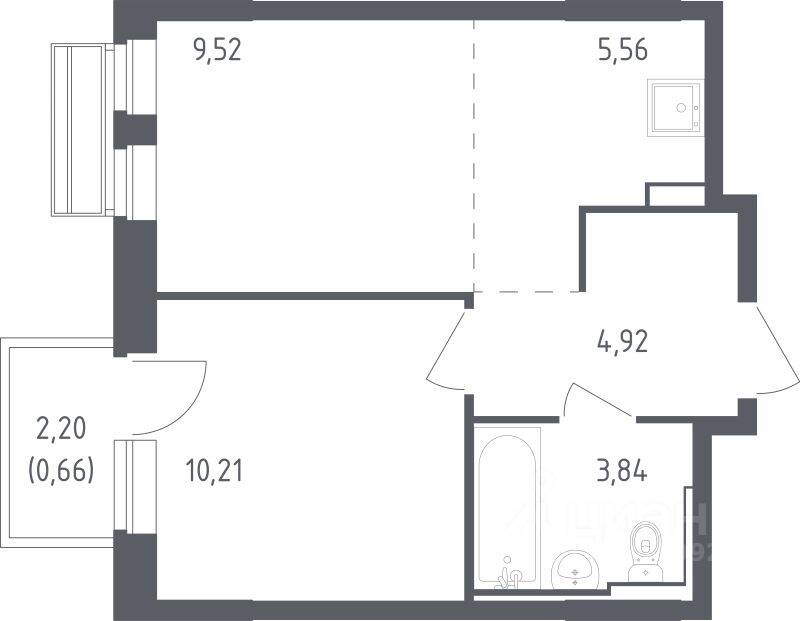 1-комн. квартира, 34 м², в ЖК Рублевский Квартал