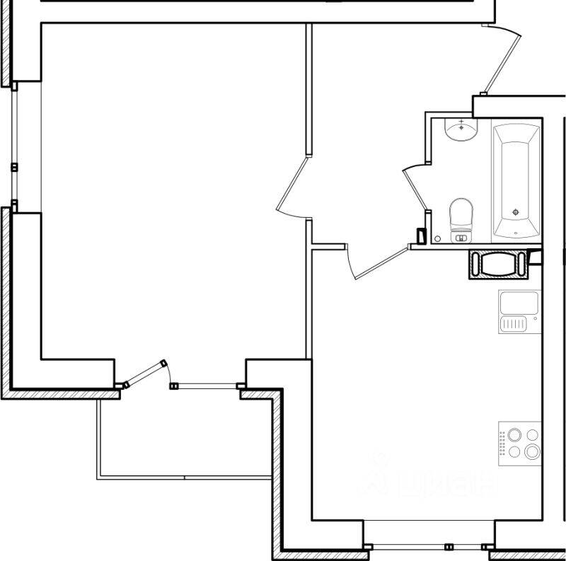 1-комн. квартира, 36,6 м², в Малоэтажный ЖК «Итальянский квартал»
