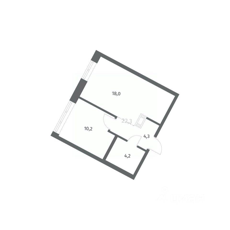 1-комн. квартира, 36,7 м², в ЖК NEWПИТЕР