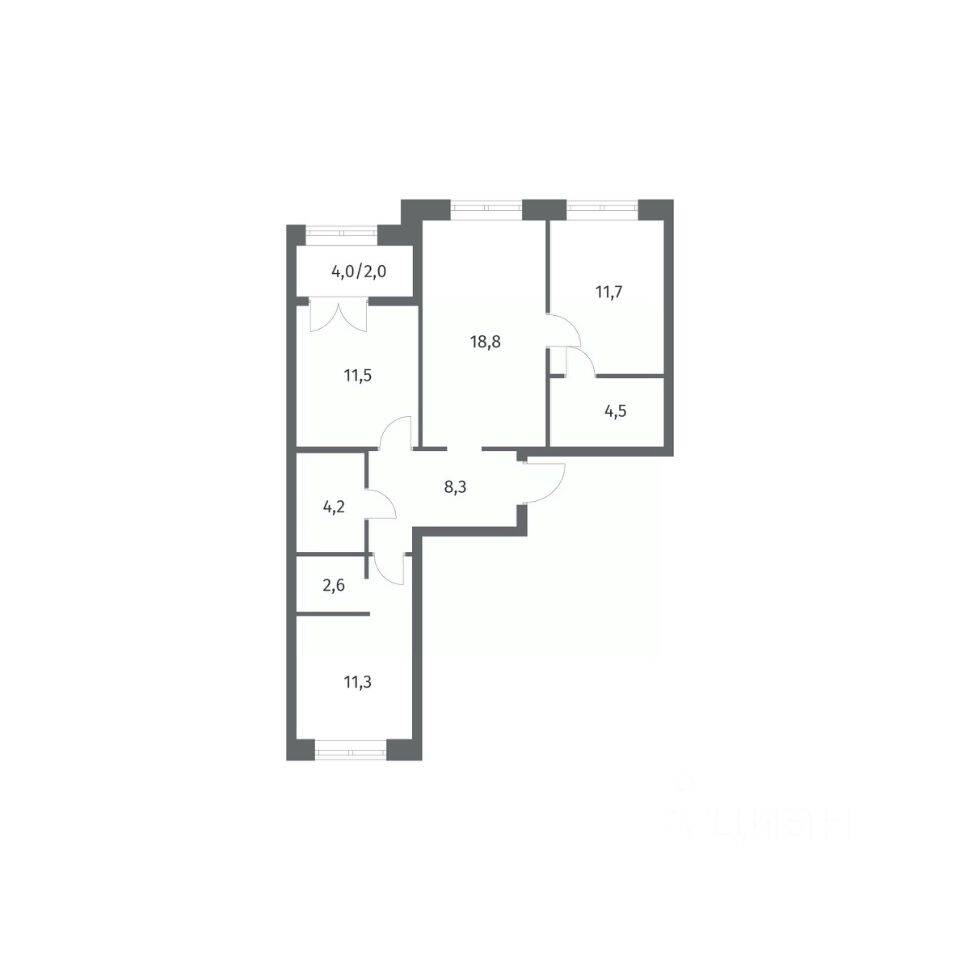 3-комн. квартира, 74,94 м², в ЖК NEWПИТЕР