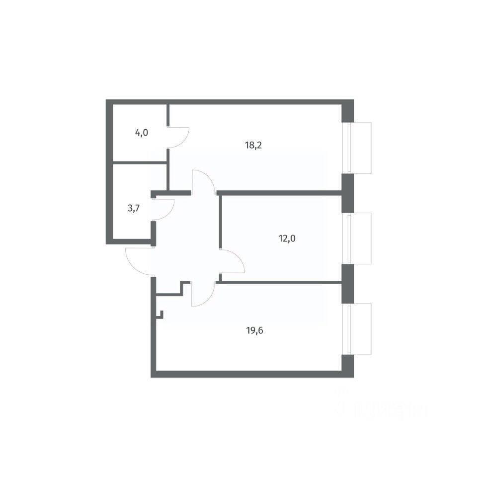 2-комн. квартира, 64,7 м², в ЖК Парусная 1