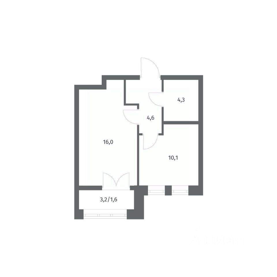 1-комн. квартира, 36,49 м², в ЖК NEWПИТЕР