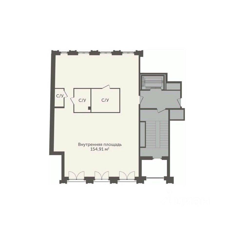 Планировка 2 комнатной квартиры, 154.91 м², в «ASTRVM»