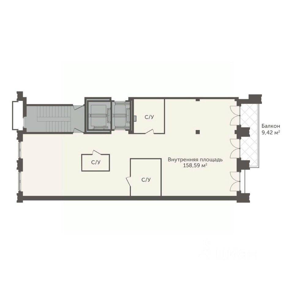 Планировка 3 комнатной квартиры, 161.42 м², в «ASTRVM»