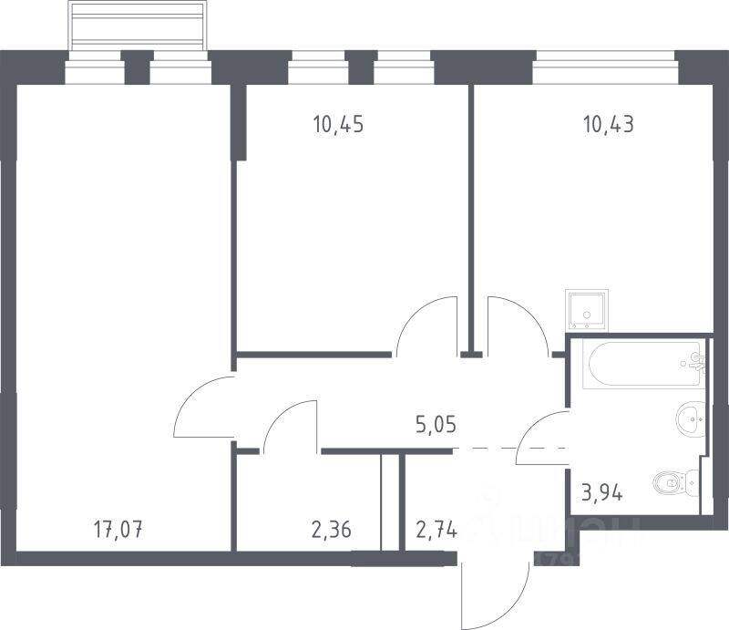 2-комн. квартира, 51,9 м², в ЖК Рублевский Квартал