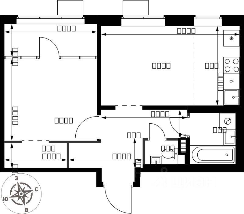2-комн. квартира, 43,5 м², в ЖК 1-й Химкинский