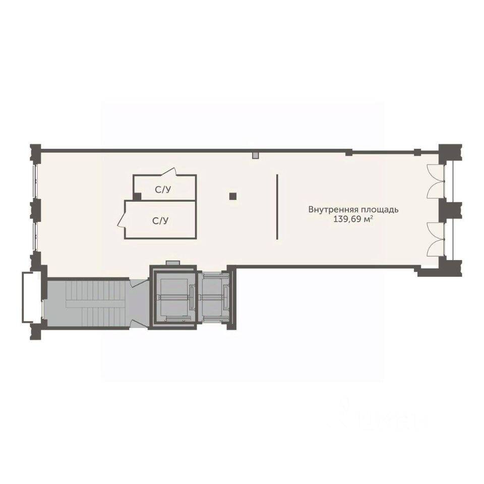 Планировка 2 комнатной квартиры, 139.69 м², в «ASTRVM»