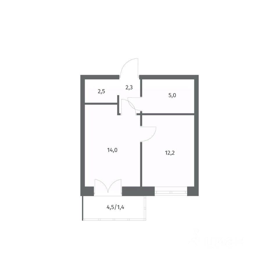 1-комн. квартира, 37,47 м², в ЖК NEWПИТЕР