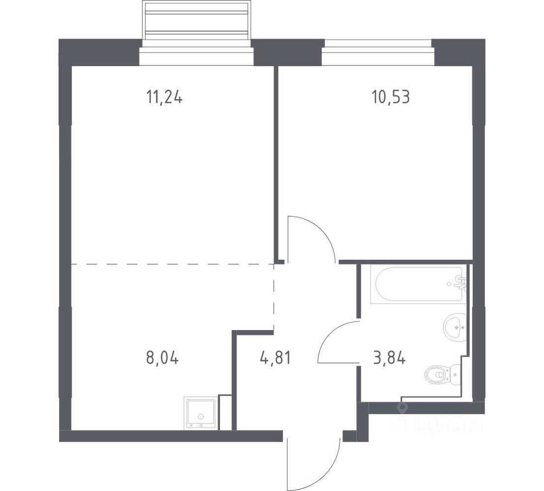 1-комн. квартира, 38,46 м², в ЖК Рублевский Квартал