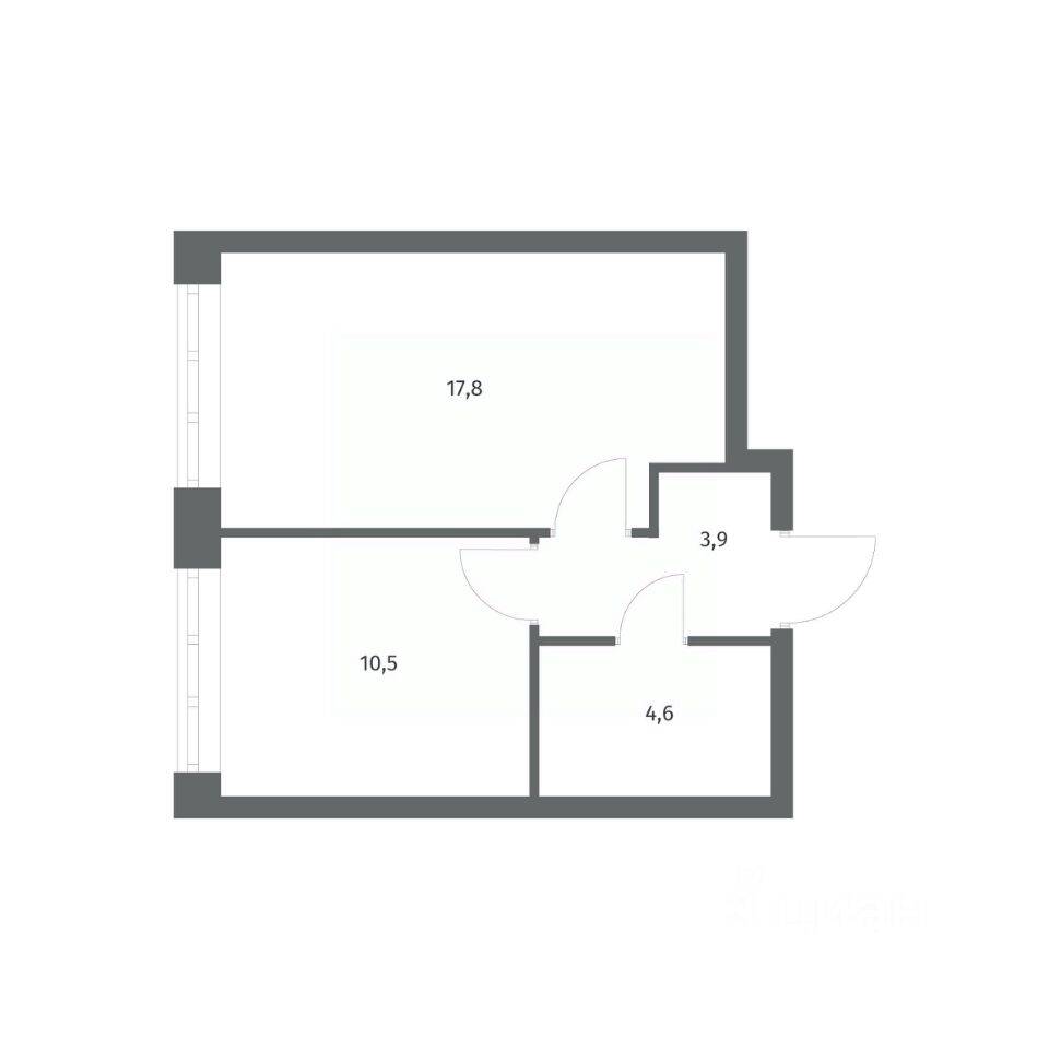 1-комн. квартира, 36,91 м², в ЖК NEWПИТЕР