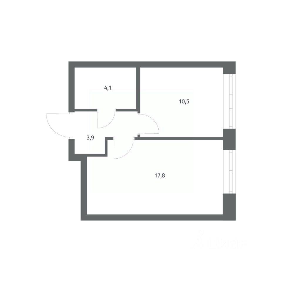 1-комн. квартира, 36,41 м², в ЖК NEWПИТЕР