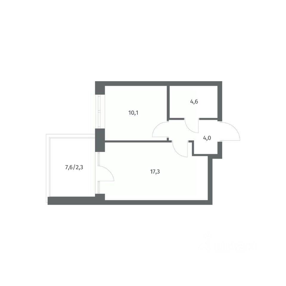 1-комн. квартира, 38,25 м², в ЖК NEWПИТЕР