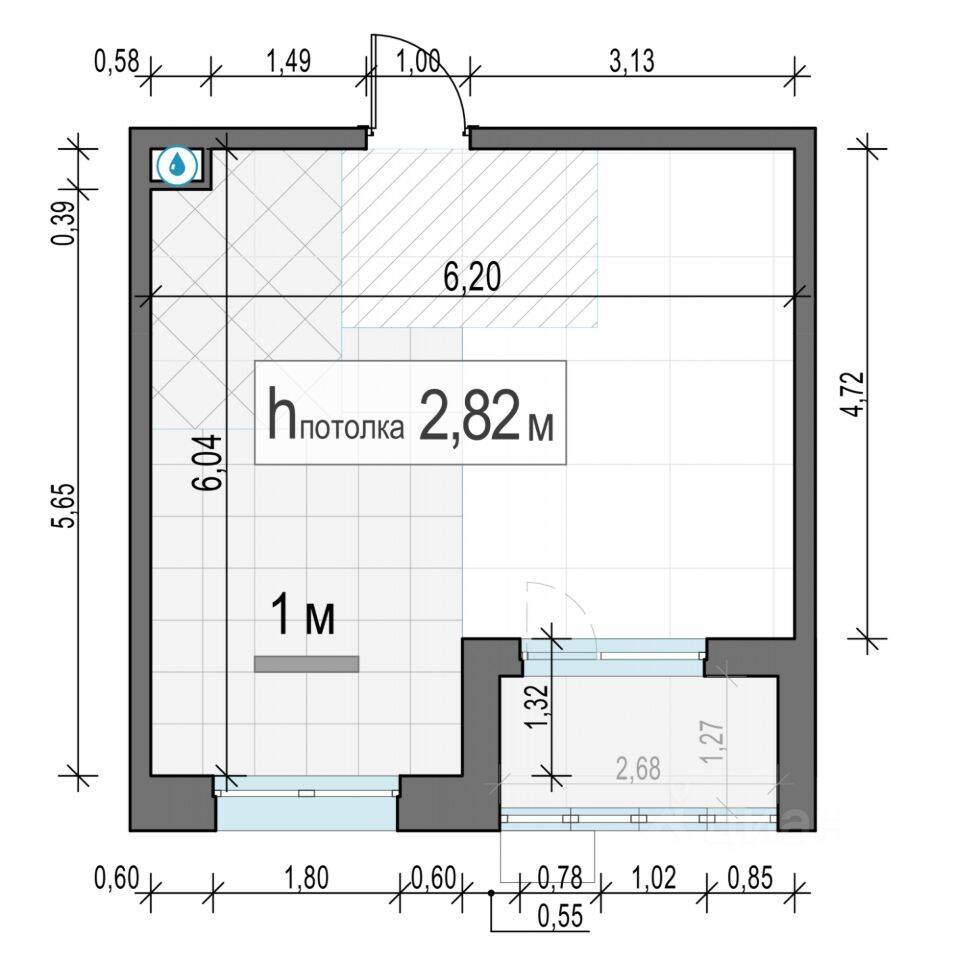 1-комн. квартира, 32,4 м², в ЖК «Новое Пушкино»