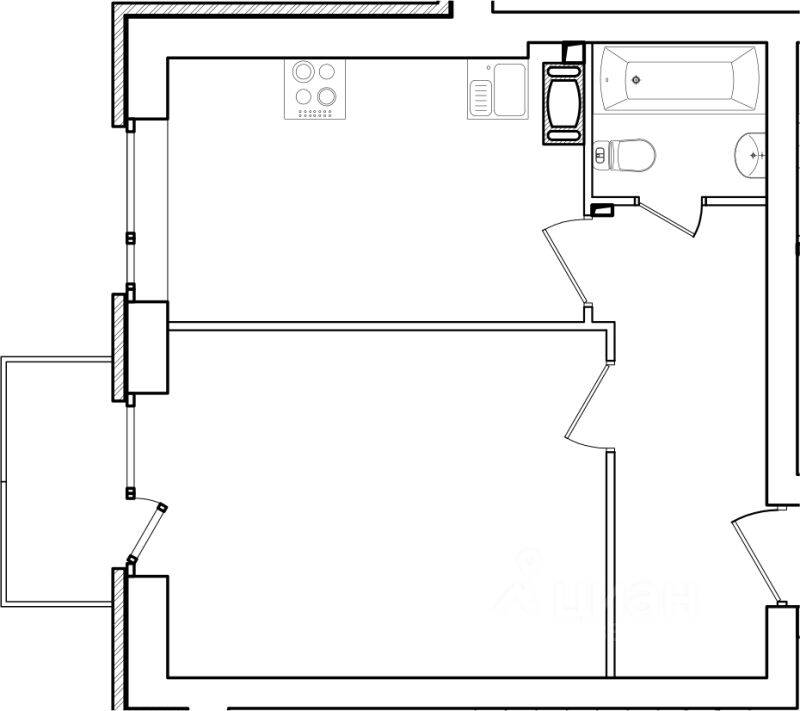 1-комн. квартира, 35,1 м², в Малоэтажный ЖК «Итальянский квартал»