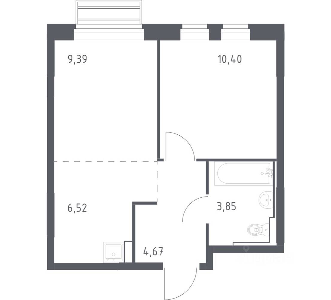 1-комн. квартира, 34,83 м², в ЖК Рублевский Квартал