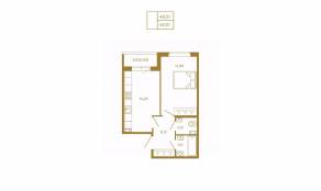 МЖК «Новая история», планировка 1-комнатной квартиры, 42.01 м²