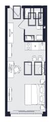 МФК «Про.Молодость (Апартаменты Про.Молодость)», планировка студии, 28.15 м²