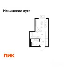 ЖК «Ильинские луга», планировка студии, 24.56 м²