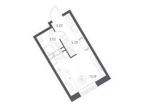 ЖК «ЭкоБунино», планировка студии, 23.85 м²
