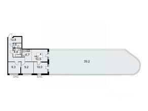 ЖК «Скандинавия», планировка 4-комнатной квартиры, 108.10 м²