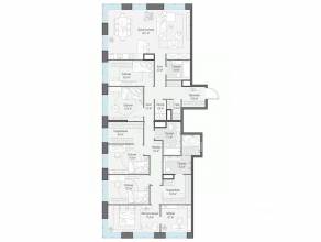 ЖК «Собрание клубных домов West Garden», планировка 5-комнатной квартиры, 183.80 м²