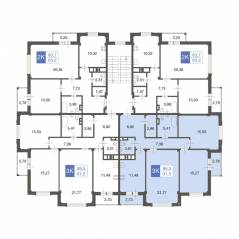 ЖК «Ново-Никольское», планировка 3-комнатной квартиры, 90.20 м²
