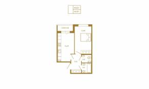 МЖК «Новая история», планировка 1-комнатной квартиры, 42.01 м²