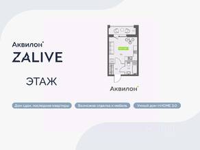 ЖК «Аквилон ZALIVE», планировка студии, 26.10 м²