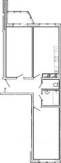 ЖК «ТриДевяткино царство», планировка 2-комнатной квартиры, 59.20 м²