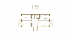 МЖК «Новая история», планировка 3-комнатной квартиры, 85.44 м²