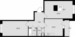ЖК «Красная горка», планировка 2-комнатной квартиры, 60.00 м²