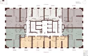 ЖК «Indy Towers», планировка 1-комнатной квартиры, 37.10 м²