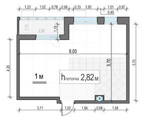 ЖК «Новое Пушкино», планировка 1-комнатной квартиры, 39.70 м²