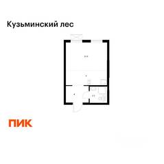 ЖК «Кузьминский лес», планировка студии, 25.30 м²