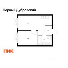 ЖК «Первый Дубровский», планировка 1-комнатной квартиры, 31.50 м²