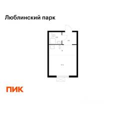 ЖК «Люблинский парк», планировка студии, 23.10 м²
