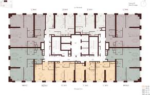 ЖК «Indy Towers», планировка 2-комнатной квартиры, 55.90 м²